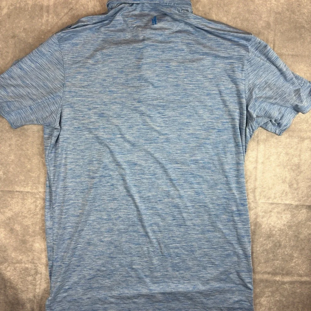 Johnnie-O Polo Shirt Lot (2) Mens L White Blue Floral Feather Performance Preppy - Picture 12 of 16